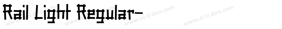 Rail Light Regular字体转换